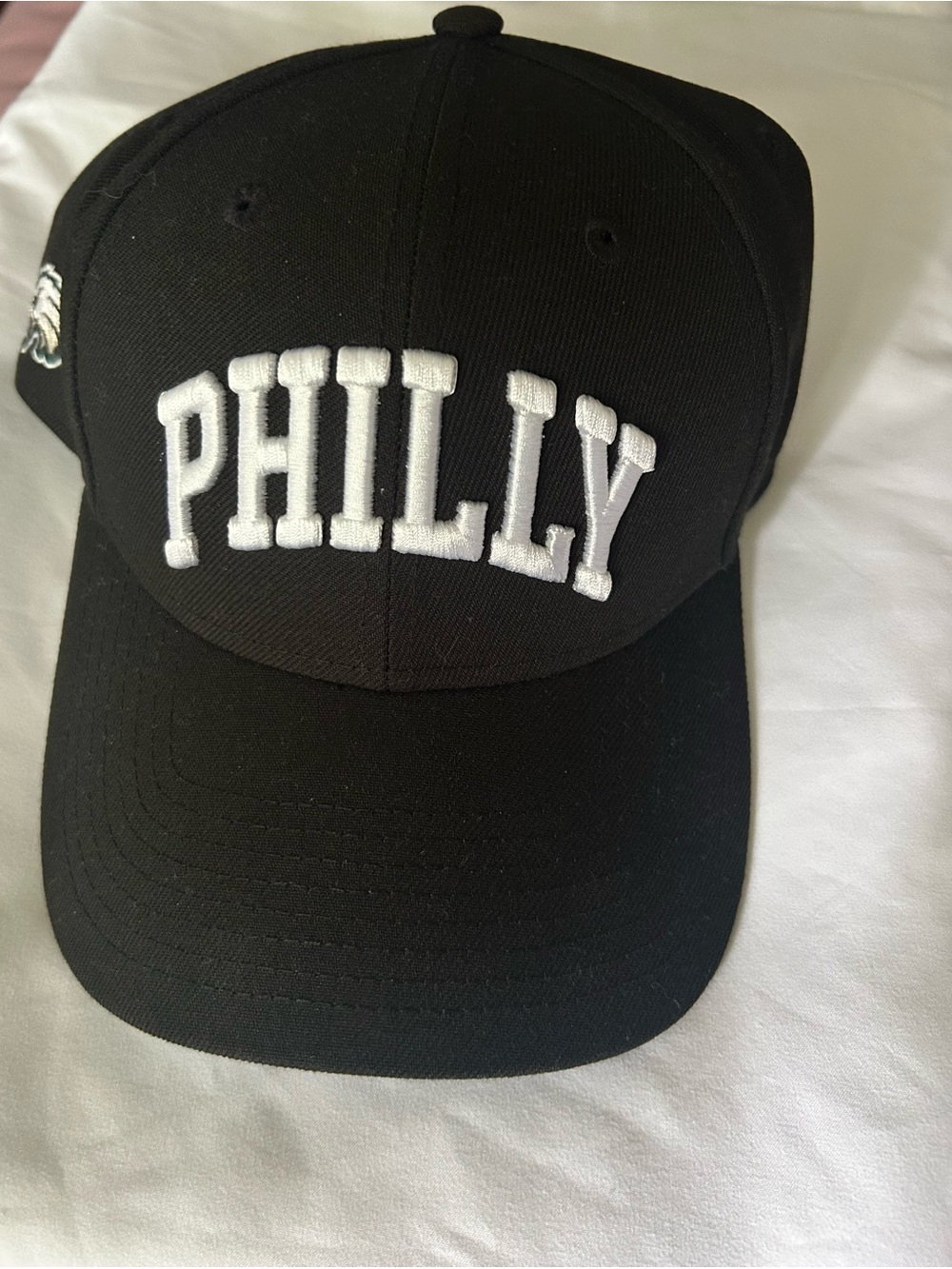 New Era Black adult PHILLY Embroidered Baseball Hat with White Logo
